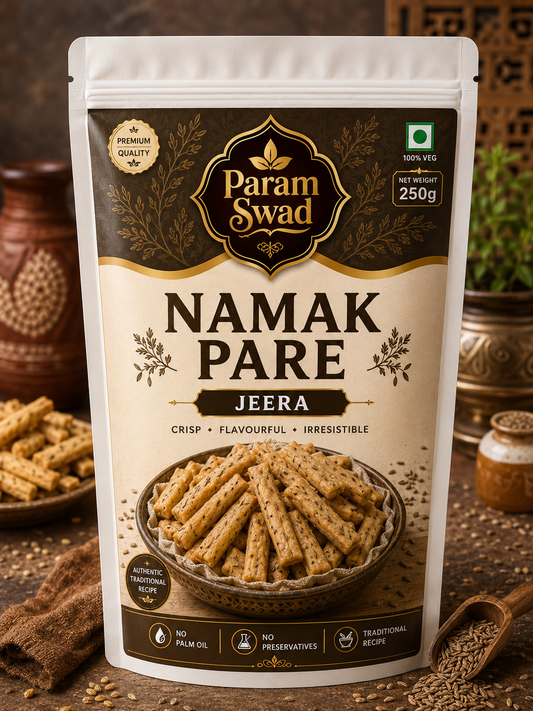 Jeera Namak Pare 250g | Crispy & Crunchy Indian Snack